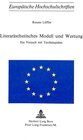 Buchcover Literarästhetisches Modell und Wertung