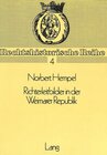 Buchcover Richterleitbilder in der Weimarer Republik
