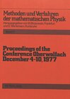 Buchcover Proceedings of the Conference Oberwolfach: December 4-10, 1977