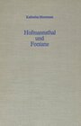 Buchcover Hofmannsthal und Fontane