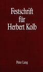 Buchcover Festschrift für Herbert Kolb