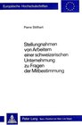 Buchcover Stellungnahmen von Arbeitern einer schweizerischen Unternehmung über Fragen der Mitbestimmung