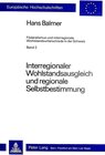 Buchcover Interregionaler Wohlstandsausgleich und regionale Selbstbestimmung