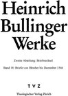 Buchcover Bullinger, Heinrich: Werke