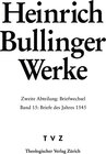 Buchcover Bullinger, Heinrich: Werke