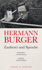 Buchcover Hermann Burger. Zauberei und Sprache