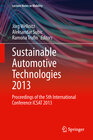 Buchcover Sustainable Automotive Technologies 2013