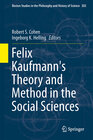 Buchcover Felix Kaufmann's Theory and Method in the Social Sciences