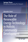 Buchcover The Role of Renewable Energy Technology in Holistic Community Development