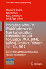 Buchcover Proceedings of the 7th World Conference on Mass Customization, Personalization, and Co-Creation (MCPC 2014), Aalborg, De