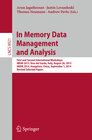 Buchcover In Memory Data Management and Analysis