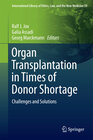 Buchcover Organ Transplantation in Times of Donor Shortage