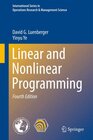 Buchcover Linear and Nonlinear Programming