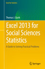 Buchcover Excel 2013 for Social Sciences Statistics