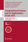 Buchcover Computational Science and Its Applications -- ICCSA 2015