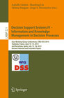 Buchcover Decision Support Systems IV - Information and Knowledge Management in Decision Processes