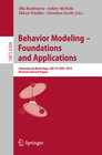 Buchcover Behavior Modeling -- Foundations and Applications
