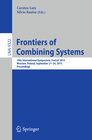 Buchcover Frontiers of Combining Systems