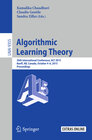 Buchcover Algorithmic Learning Theory