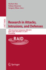 Buchcover Research in Attacks, Intrusions, and Defenses