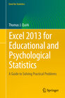 Buchcover Excel 2013 for Educational and Psychological Statistics