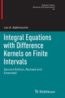 Buchcover Integral Equations with Difference Kernels on Finite Intervals