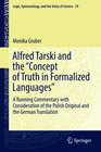 Buchcover Alfred Tarski and the "Concept of Truth in Formalized Languages"