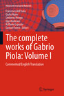 Buchcover The complete works of Gabrio Piola: Volume I
