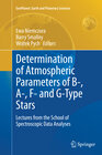 Buchcover Determination of Atmospheric Parameters of B-, A-, F- and G-Type Stars