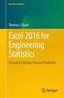 Buchcover Excel 2016 for Engineering Statistics
