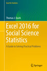 Buchcover Excel 2016 for Social Science Statistics