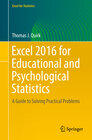 Excel 2016 for Educational and Psychological Statistics width=