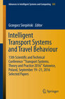 Buchcover Intelligent Transport Systems and Travel Behaviour