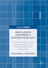 Buchcover Was Ludwig von Mises a Conventionalist?