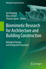 Buchcover Biomimetic Research for Architecture and Building Construction