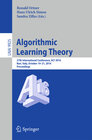 Buchcover Algorithmic Learning Theory