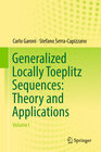 Buchcover Generalized Locally Toeplitz Sequences: Theory and Applications