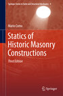 Buchcover Statics of Historic Masonry Constructions