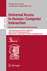 Buchcover Universal Access in Human–Computer Interaction. Human and Technological Environments