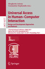Buchcover Universal Access in Human–Computer Interaction. Design and Development Approaches and Methods