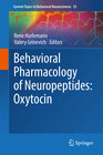 Buchcover Behavioral Pharmacology of Neuropeptides: Oxytocin