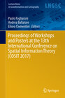 Buchcover Proceedings of Workshops and Posters at the 13th International Conference on Spatial Information Theory (COSIT 2017)