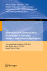 Buchcover Information and Communication Technologies in Education, Research, and Industrial Applications