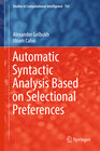Buchcover Automatic Syntactic Analysis Based on Selectional Preferences