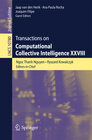 Buchcover Transactions on Computational Collective Intelligence XXVIII