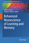 Buchcover Behavioral Neuroscience of Learning and Memory