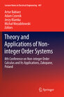 Buchcover Theory and Applications of Non-integer Order Systems