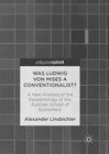 Buchcover Was Ludwig von Mises a Conventionalist?