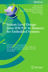 Buchcover System Level Design from HW/SW to Memory for Embedded Systems