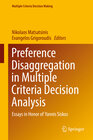 Buchcover Preference Disaggregation in Multiple Criteria Decision Analysis